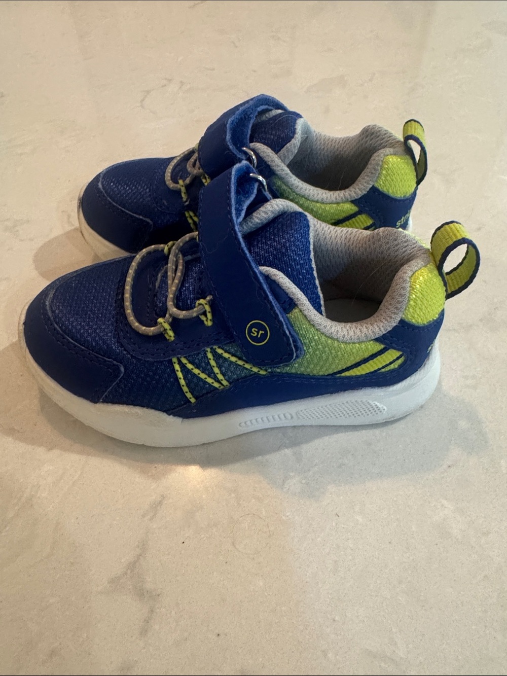 Stride Rite Blue and Lime Kids Athletic Sneakers Size 6M